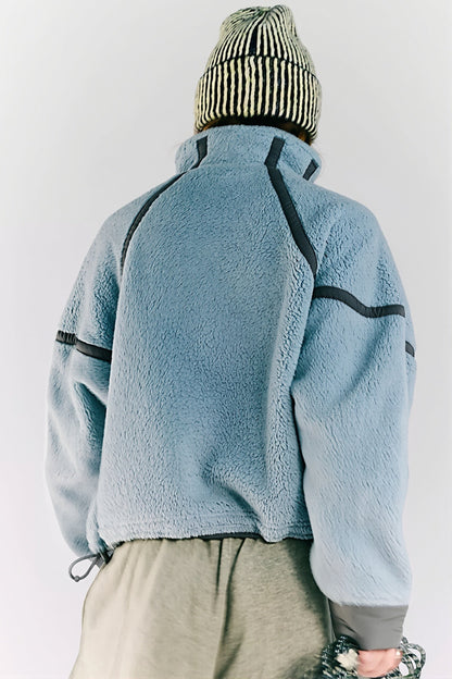 Colorblock Fleece Half Zip Sweatshirt