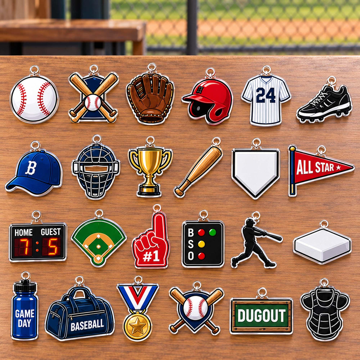 Personalized Baseball Advent Calendar 2026, Custom Baseball Blind Box, 24 Day Christmas Countdown with Baseball Tokens, Xmas Countdown Gifts