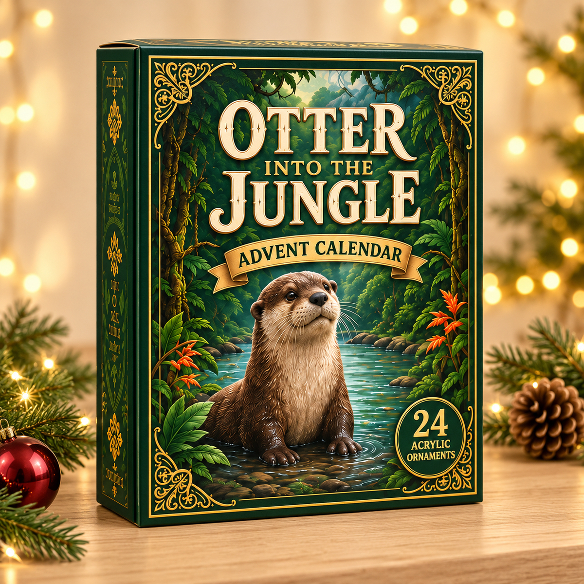 Otter In Jungle Advent Calendar 2026 - 24-Day Festive Countdown, Acrylic Charms Blind Box - Gift For Otter Lovers