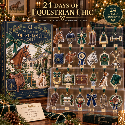 Equestrian Advent Calendar 2026, 24 Day Horse Xmas Countdown, Horse Riding Ornaments, Equestrian Gift for Horse Lover, Rider Holiday Decor