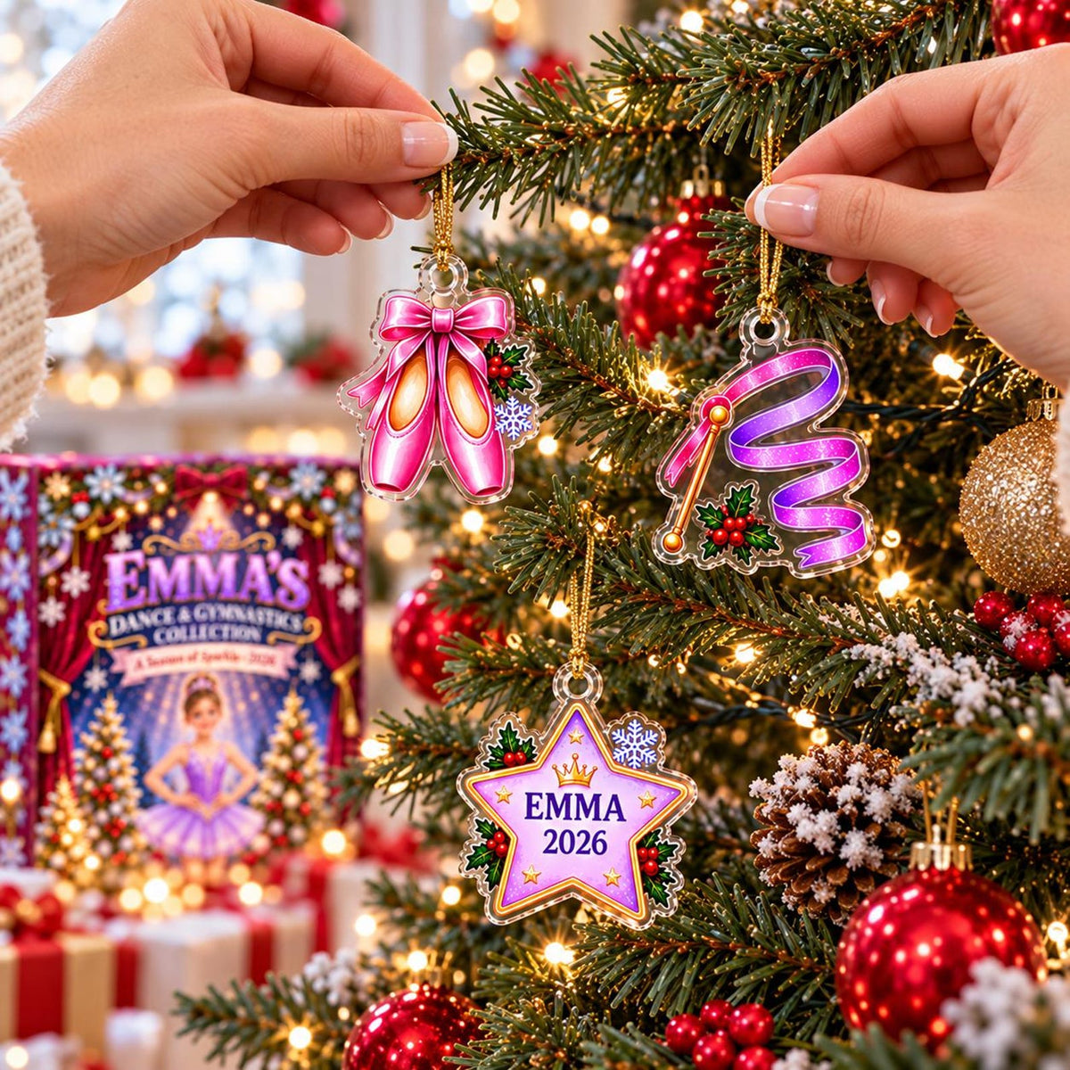 Personalized Dance and Gymnastics Advent Calendar 2026, Ballet Christmas Countdown, Gymnastics Ornaments, Holiday Gift for Girls and Dancers