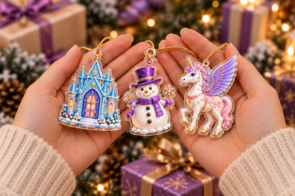 Fantasy Christmas Kingdom Advent Calendar 2026 24 Days of Magic Acrylic Ornaments Holiday Countdown Box Fairytale Gift for Kids