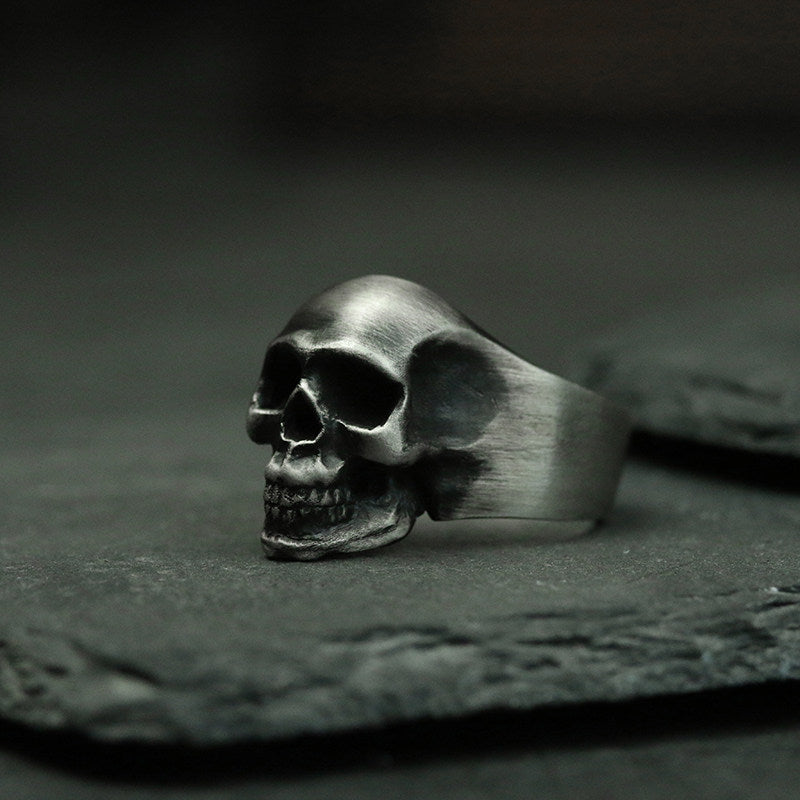 Classic Locomotive Skull Ring