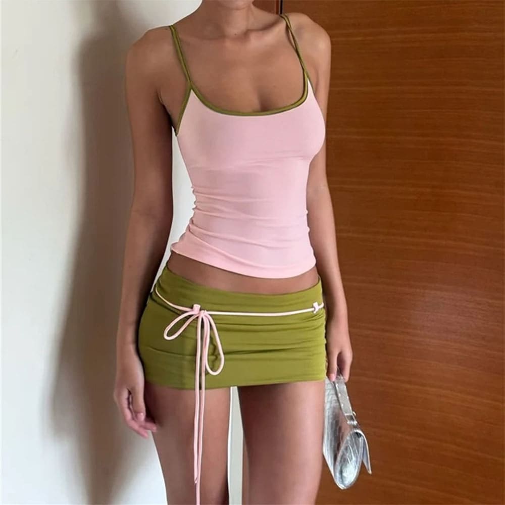 Candy Crush Tank Top & Mini Skirt Co-Ord