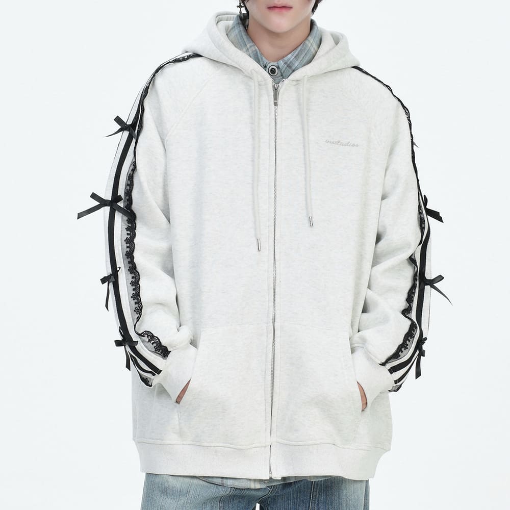Coquette Lace Sleeve Hoodie