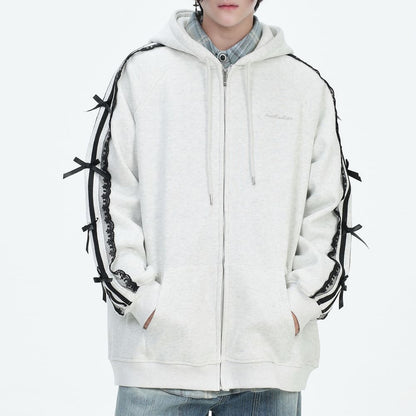 Coquette Lace Sleeve Hoodie