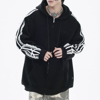 Coquette Lace Sleeve Hoodie