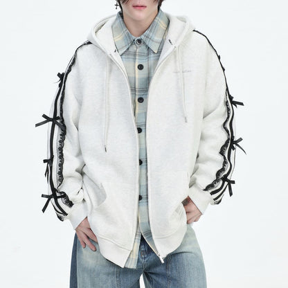 Coquette Lace Sleeve Hoodie