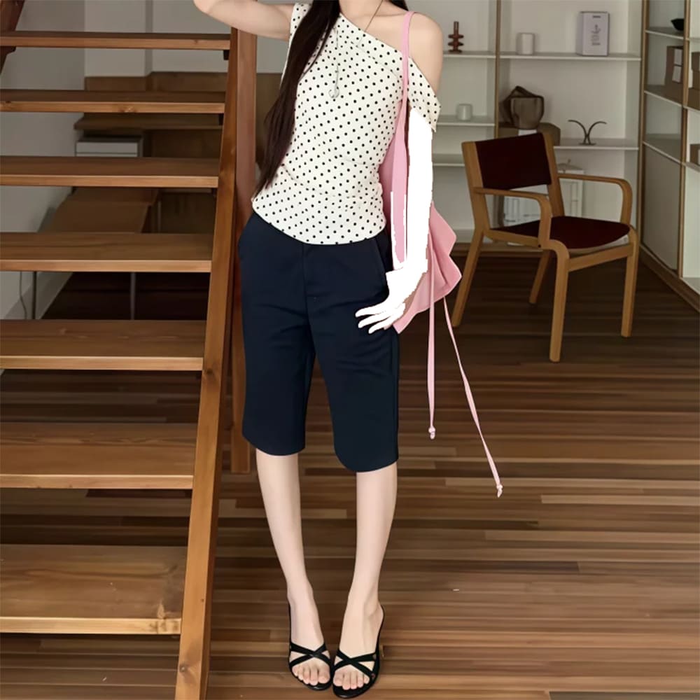 Coquette Polka Dot Off Shoulder Top