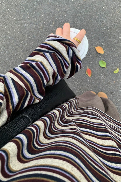 Striped Relaxed Fit Sweatshirt