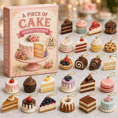 Cake Delight Advent Calendar 2026 - 24-Day Festive Countdown, Acrylic Charms Blind Box - Gift For Bakers