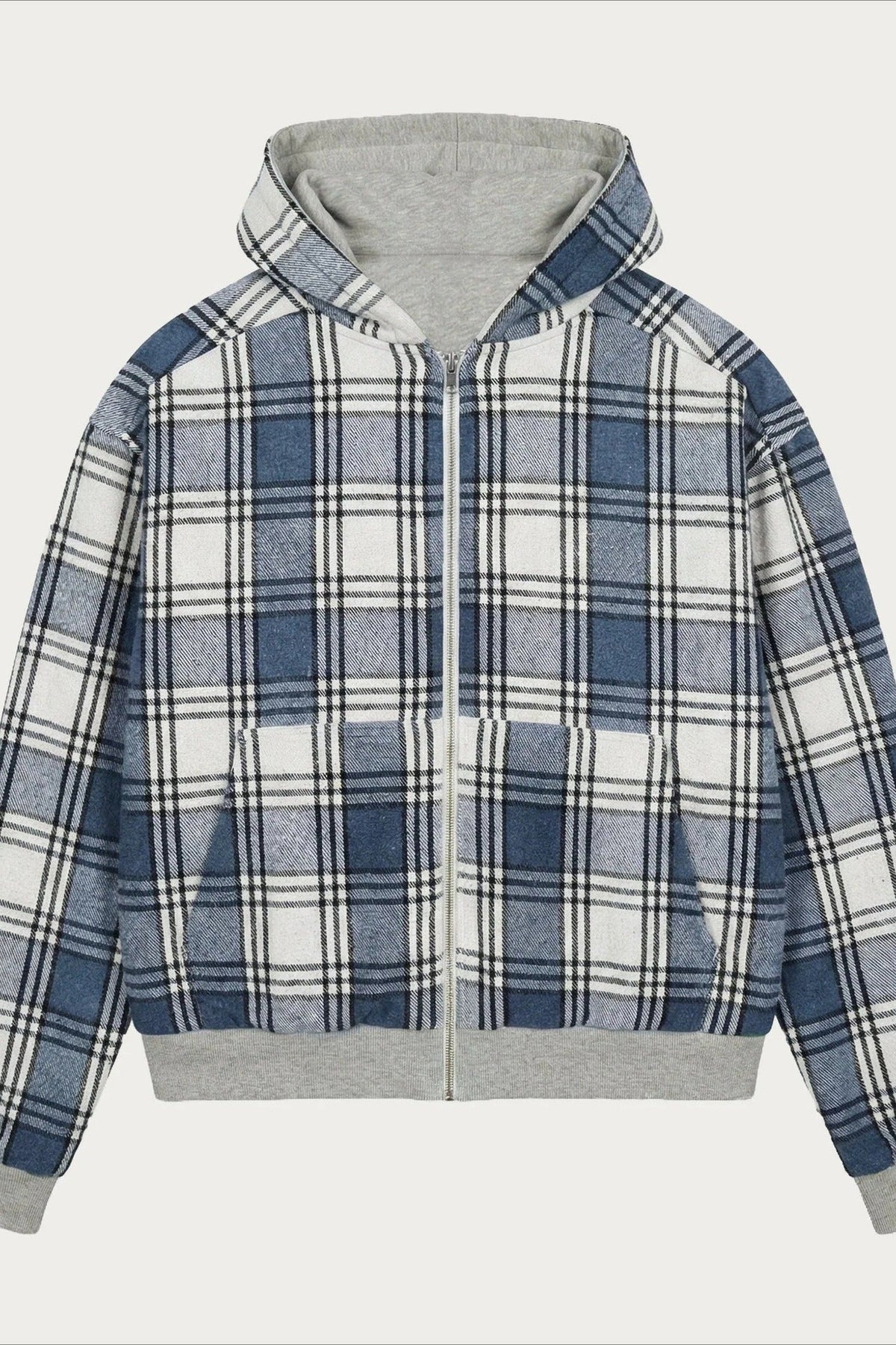 Plaid Zip Hoodie