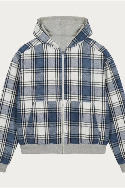 Plaid Zip Hoodie