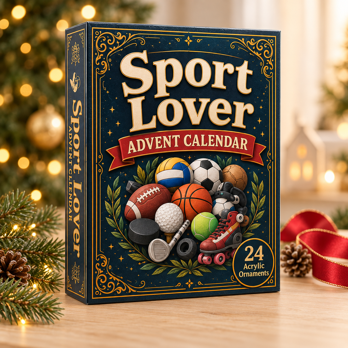 Sport Lover Advent Calendar 2026 - 24-Day Festive Countdown, Acrylic Charms Blind Box - Gift For Sports Lovers
