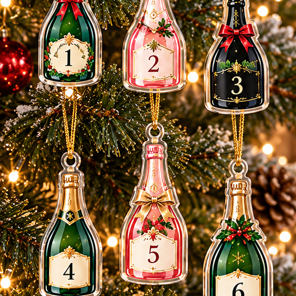 2026 Champagne Advent Calendar, 24 Days of Sparkling Surprises, Holiday Countdown Box, Luxury Wine Gift Set for Celebration