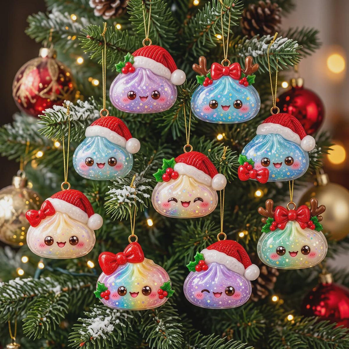 Dumpling Squishy Hunter Christmas Advent Calendar 2026 - 24 Day Spirits Countdown, Acrylic Charms Blind Box - Gift For Family