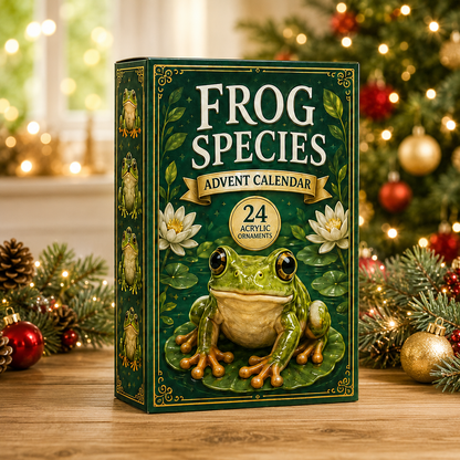 Wild Frog Advent Calendar 2026 - 24-Day Festive Countdown, Acrylic Charms Blind Box - Gift For Frog Lovers