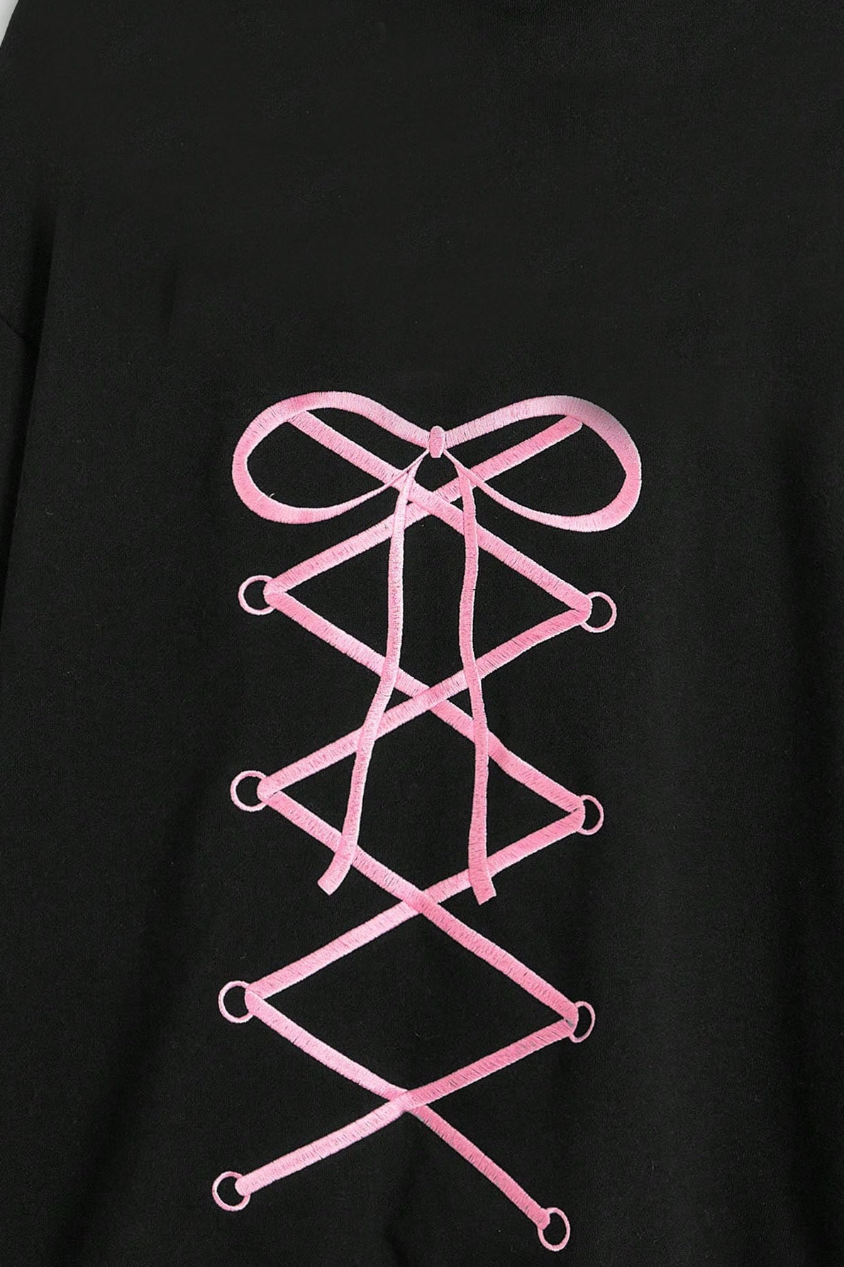 Embroidered Abstract Zip Hoodie