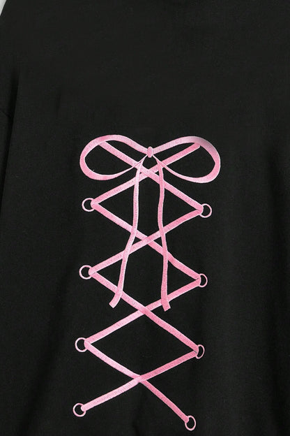 Embroidered Abstract Zip Hoodie