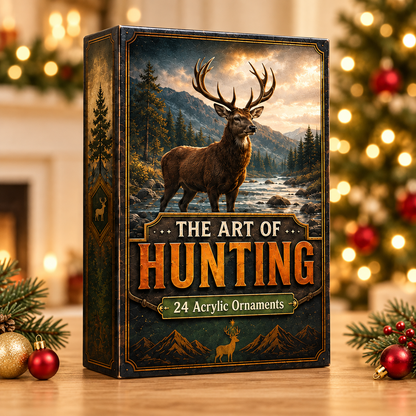 Art of Hunting Advent Calendar 2026 - 24-Day Festive Countdown, Acrylic Charms Blind Box - Gift For Hunting Lovers