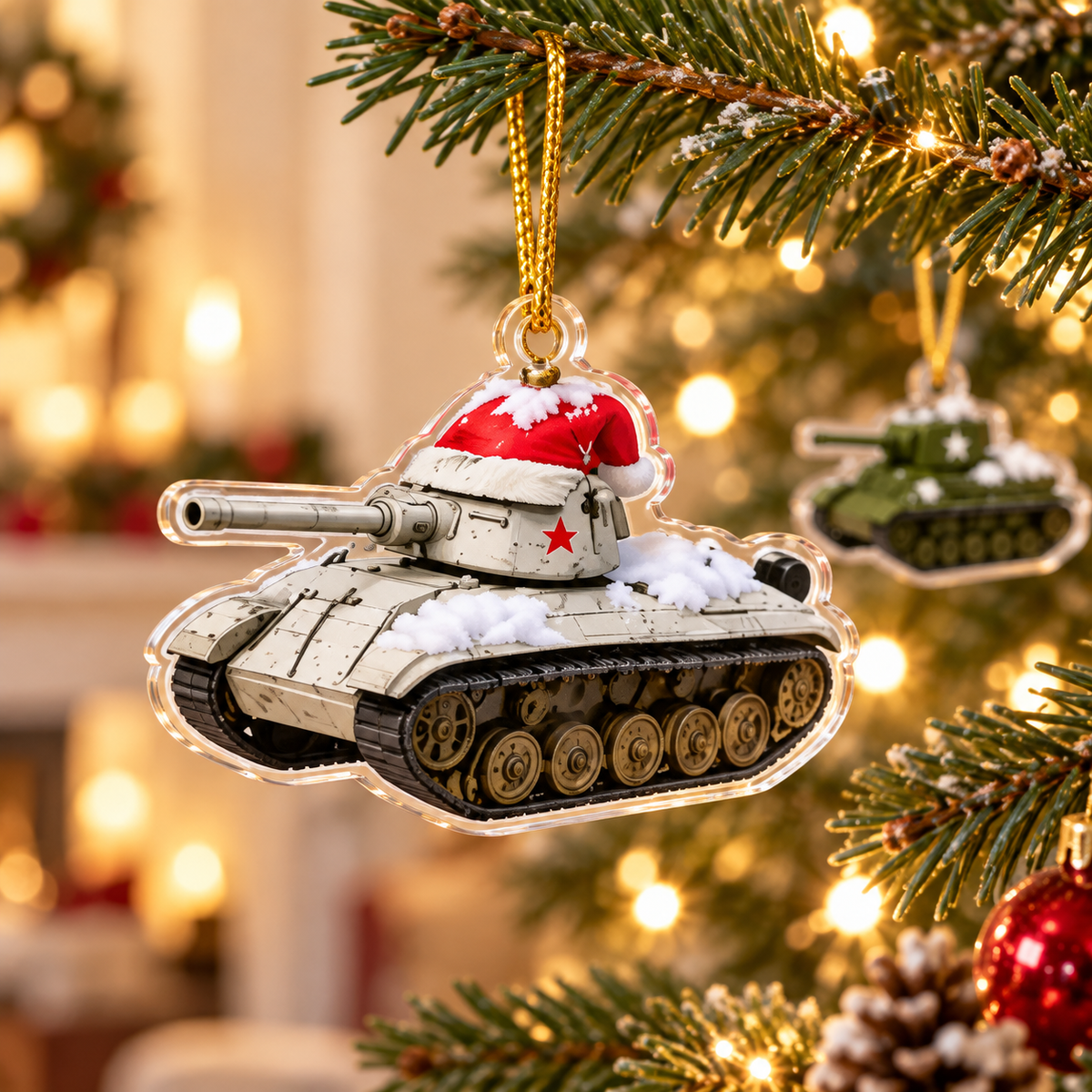 WWII Tank Advent Calendar 2026 – 24 Acrylic Tank Christmas Ornaments, Holiday Gift for Military History Lovers & Tank Enthusiasts
