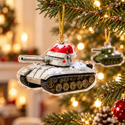 WWII Tank Advent Calendar 2026 – 24 Acrylic Tank Christmas Ornaments, Holiday Gift for Military History Lovers & Tank Enthusiasts