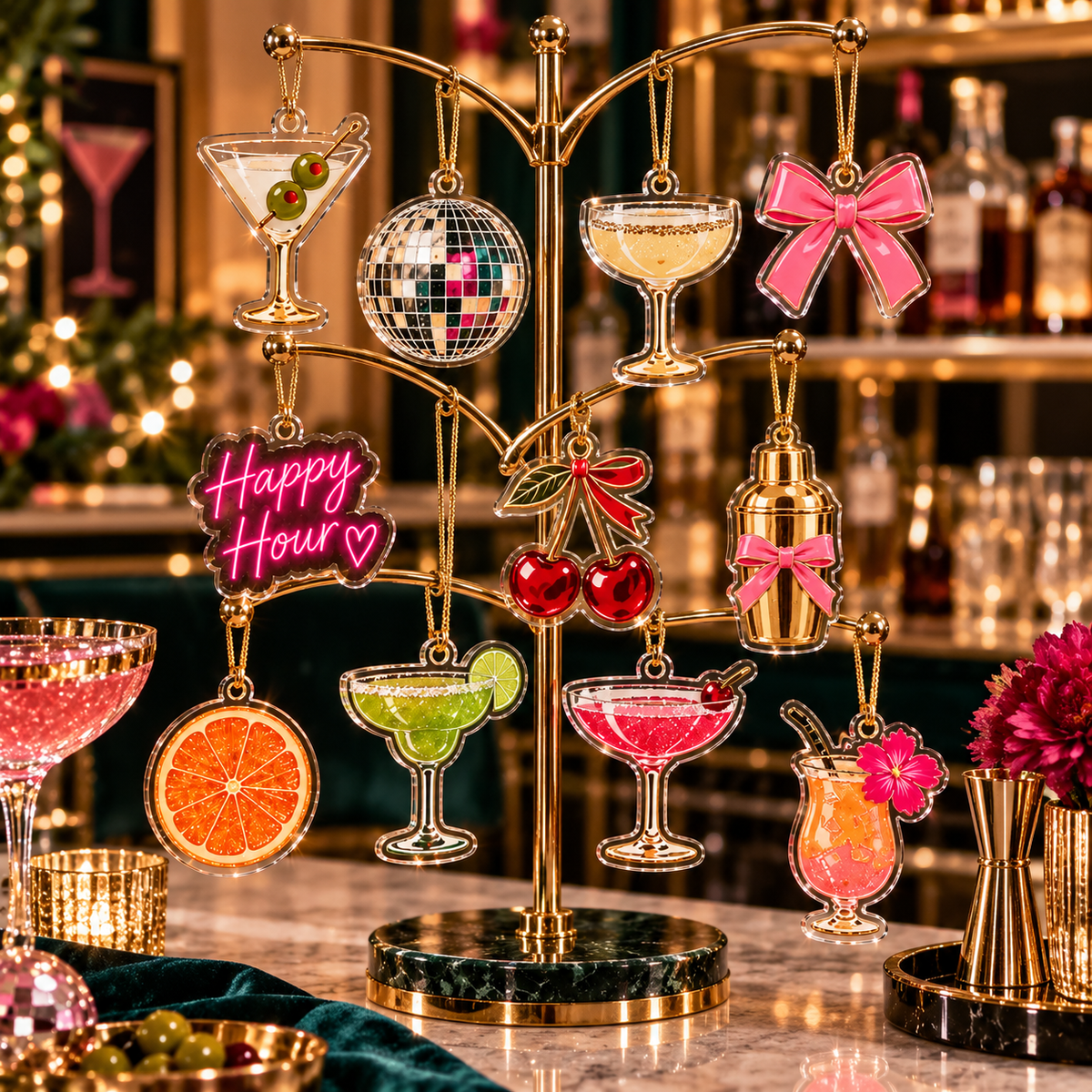 Cocktail Advent Calendar 2026, 24 Day Christmas Countdown, Cocktail Lover Ornaments, Girls Night Holiday Gift, Martini Happy Hour Decor