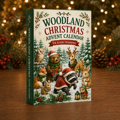 Woodland Merry Land Advent Calendar 2026 - 24-Day Festive Countdown, Acrylic Charms Blind Box - Gift For Woodland Lovers, Family Members