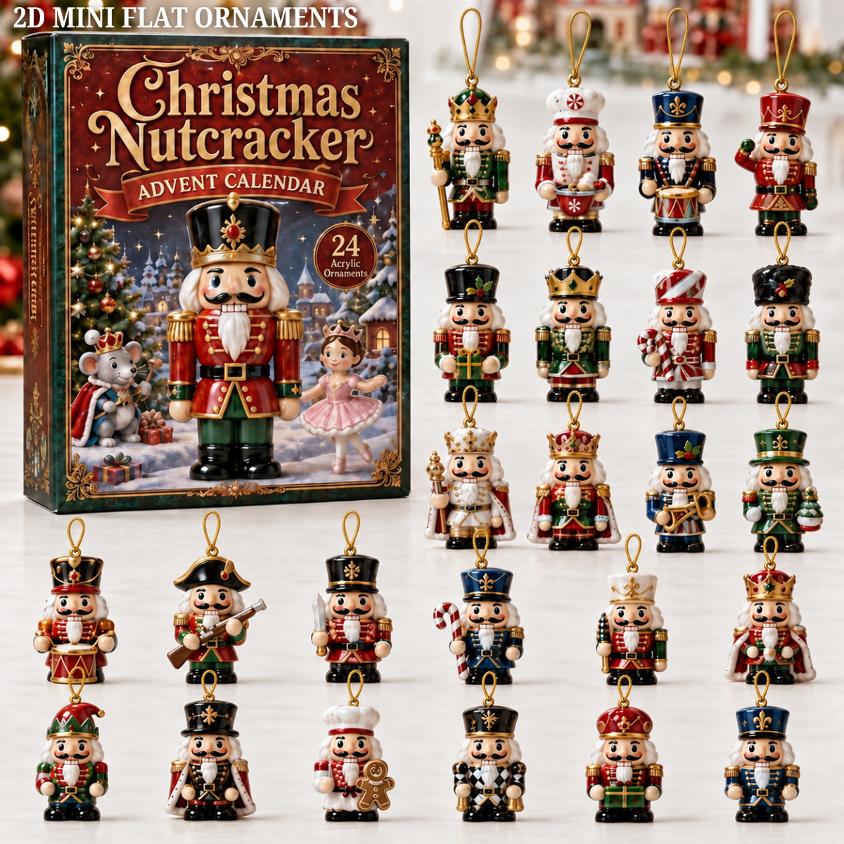 Nutcracker Advent Calendar 2026 - 24-Day Festive Countdown, Acrylic Charms Blind Box - Gift For Festive Collectors
