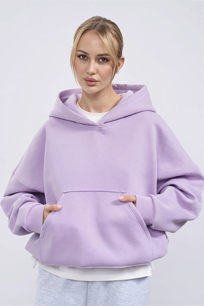 Drawstring Waist Pullover Hoodie