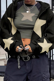 Star Patch Pullover Hoodie