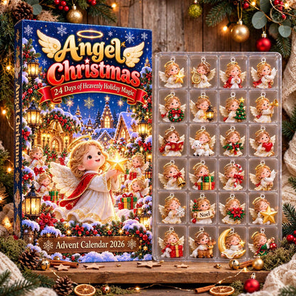 Angel Advent Calendar 2026, 24 Piece Angel Ornament Set, Angel Blind Box Advent Calendar, Christmas Countdown Gift for Home Decor