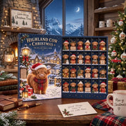 Personalized 2026 Highland Cow Advent Calendar, 24 Mini Cow Figures Christmas Countdown Box, Family Holiday Keepsake Gift