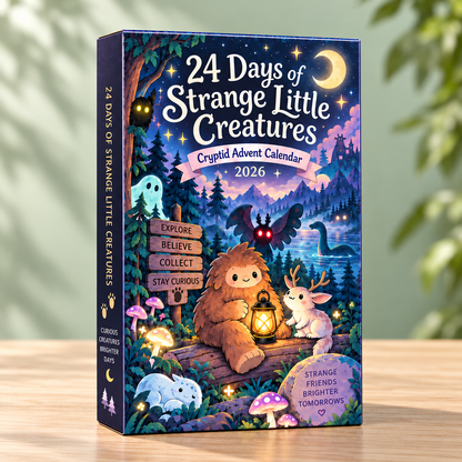 Cryptid Advent Calendar 2026, 24 Days of Strange Little Creatures, Cute Cryptid Christmas Countdown, Mystery Gift for Cryptid Lovers, Birthday Gift