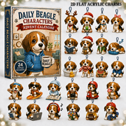 Daily Beagle Advent Calendar 2026 - 24-Day Festive Countdown, Acrylic Charms Blind Box - Gift For Dogs Lovers
