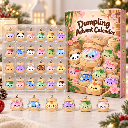Dumpling Advent Calendar, Christmas Countdown Set, Mini Dumpling Charm Collection