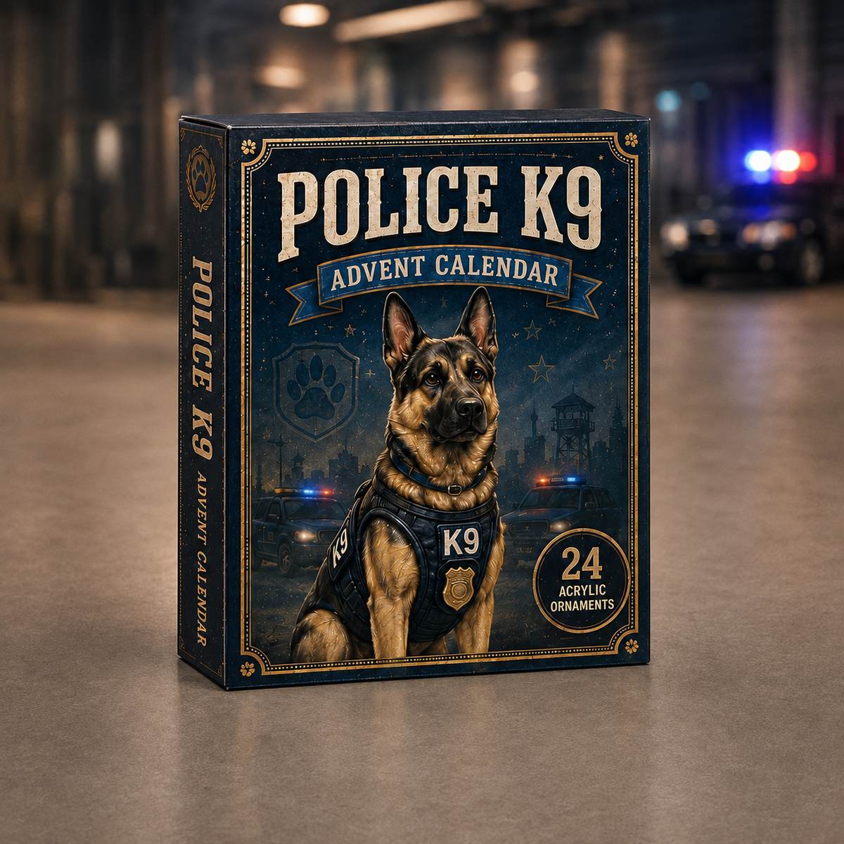 Police K9 Unit Advent Calendar 2026 - 24-Day Festive Countdown, Acrylic Charms Blind Box - Gift For Police Lovers