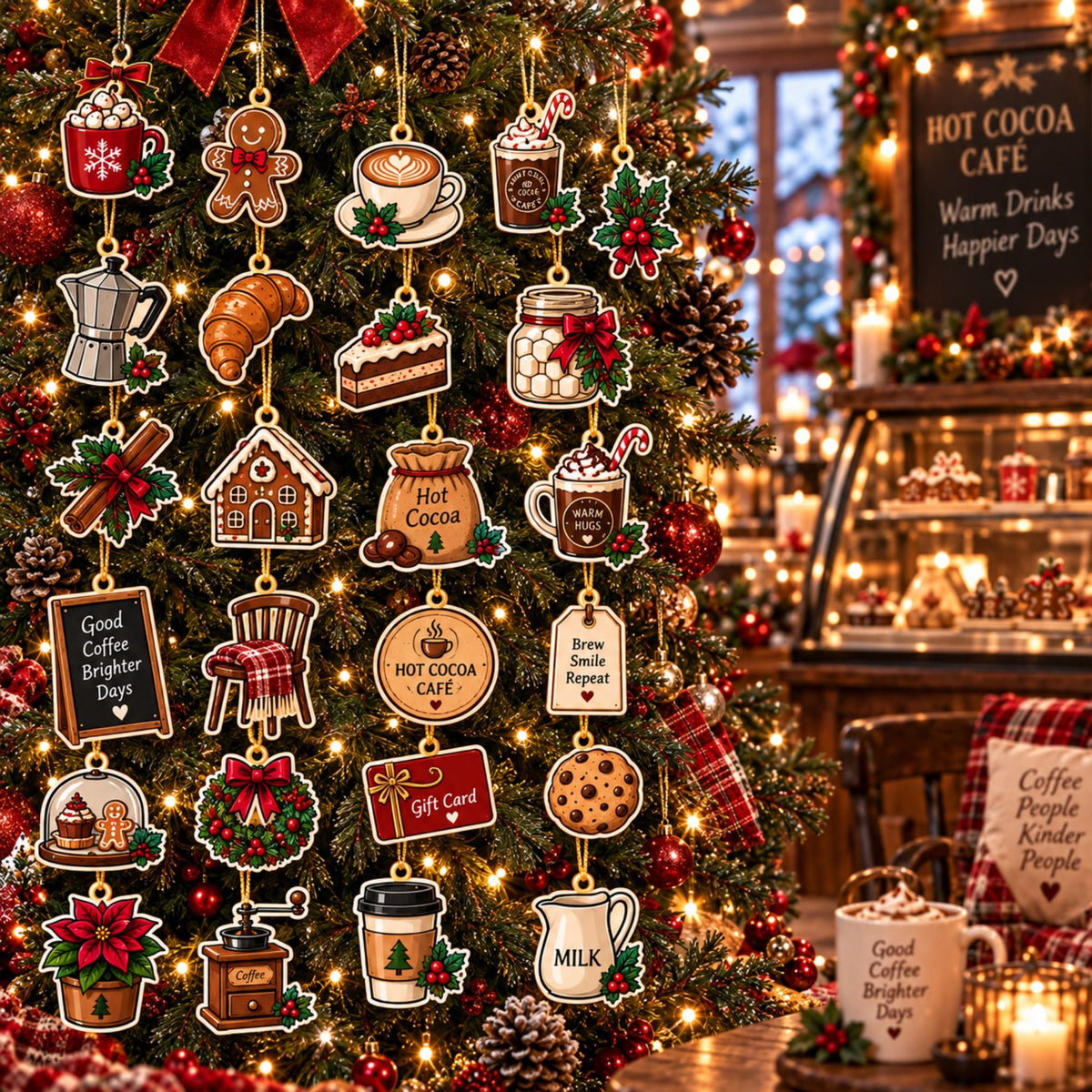 Custom Hot Cocoa Advent Calendar: 24-Day Countdown, Personalized Name, Acrylic Charms (2026)