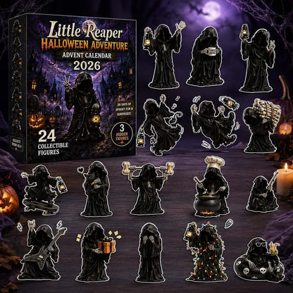 Halloween Countdown Calendar 2026, 24-Day Surprise Gift Box Containing a Mini Acrylic Flat Figure, Cute Ghost or Haunted House Set, 4 Styles