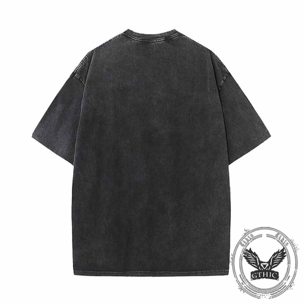 Dabbing Delight Raccoon Skull Vintage Washed T-shirt