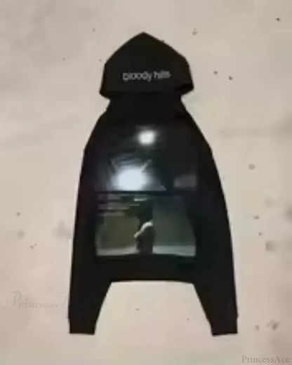 Dark Cartoon Letter Huge Hoodie