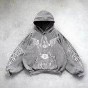 Dark Crimson Oversize Zipper Hoodie