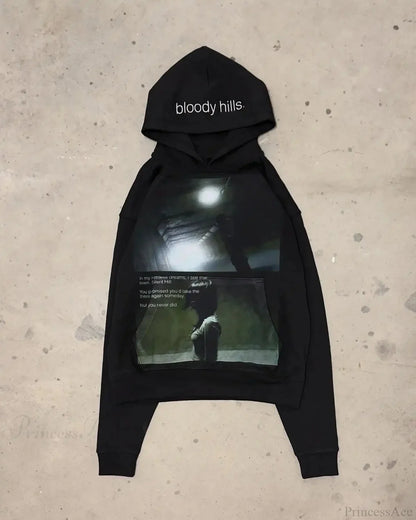 Dark Dirty Pictorial Print Hoodie