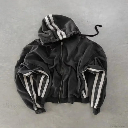 Dark Embroidered Large Hoodie