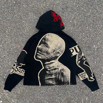 Dark Mummy Visual Pullover Hoodie