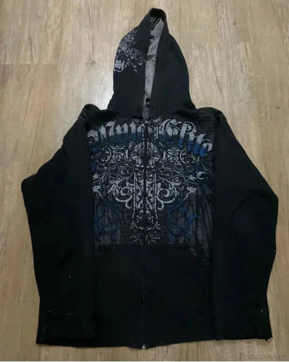 Dark Print Pullover Jumper