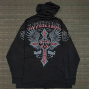 Dark Print Pullover Jumper