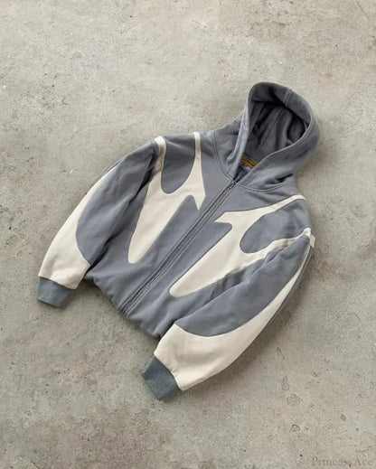 Dark Skull Design Zip Hoodie