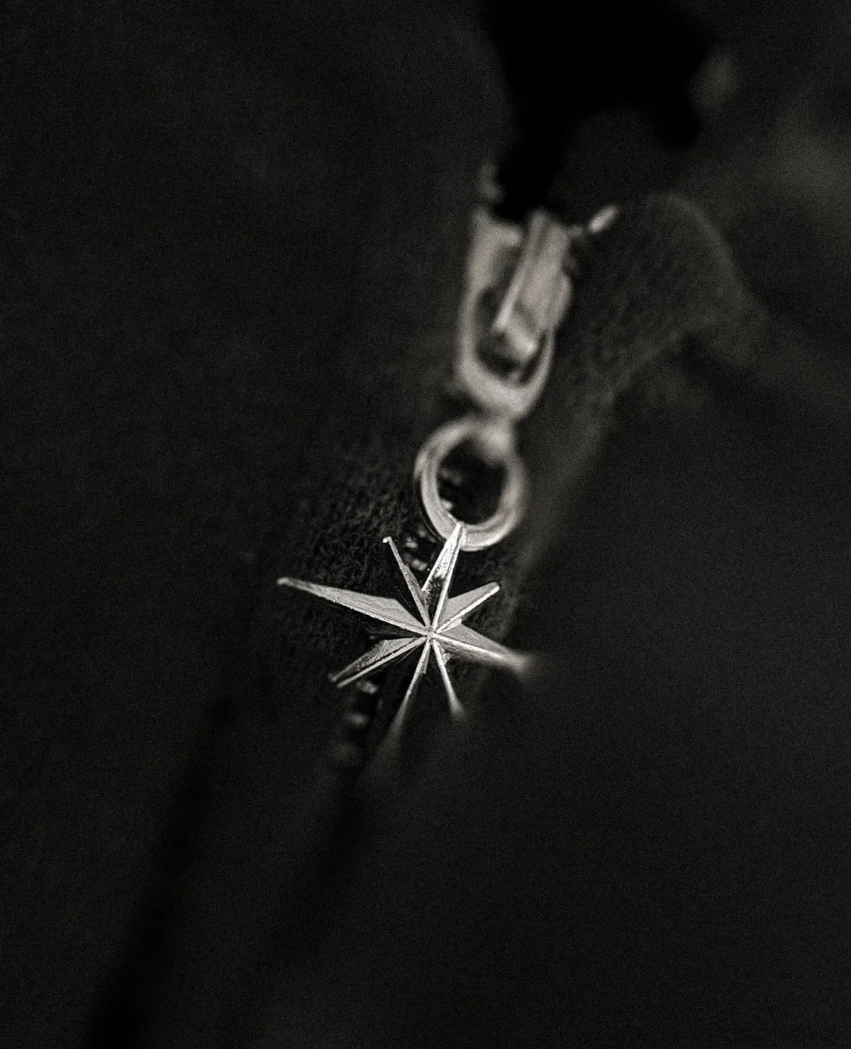 Dark Vintage Print Zip Hoodie