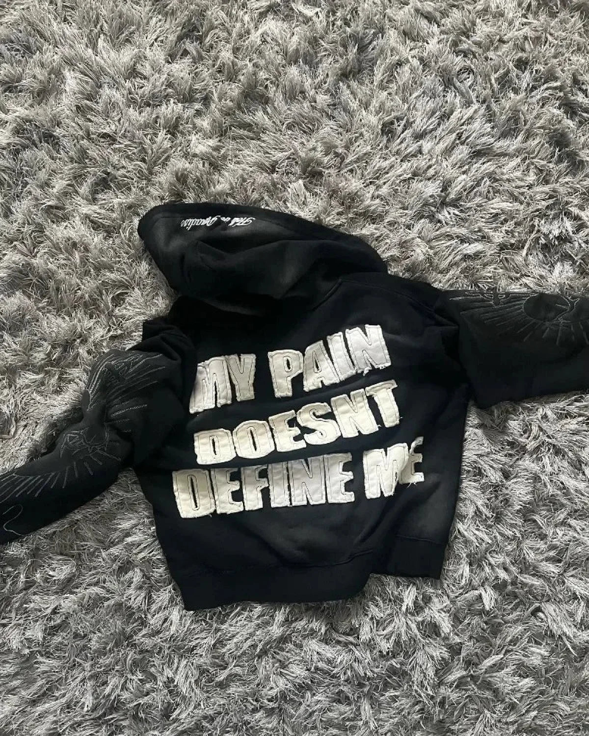 Dark Zipper Joined Vintage Hoodie